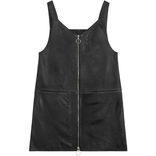 Fiorucci abito in pelle con zip - nero