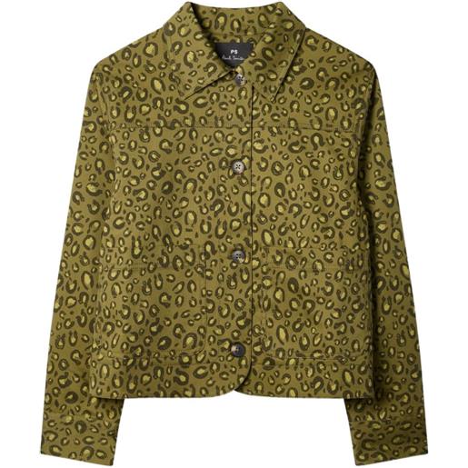 PS Paul Smith giacca con stampa leopardata - verde