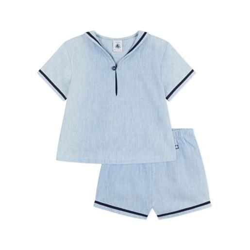 Petit Bateau abbigliamento giorno bambino ragazzo, azzurro, 3 mesi
