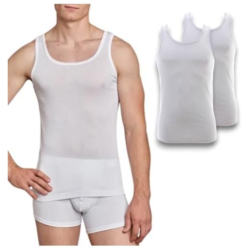 LADY·C vogatore in filo di scozia uomo spalla larga canottiere da uomo leggera e traspirante 2 pack (it, testo, l, regular, regular, nero)