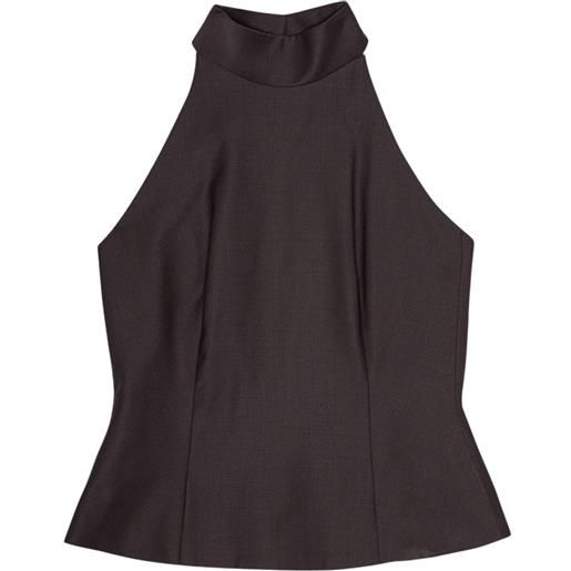 REMAIN top con scollo all'americana - marrone