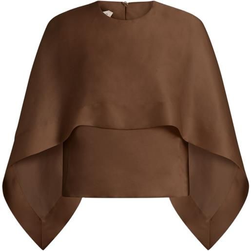 Alberta Ferretti blusa a strati - marrone
