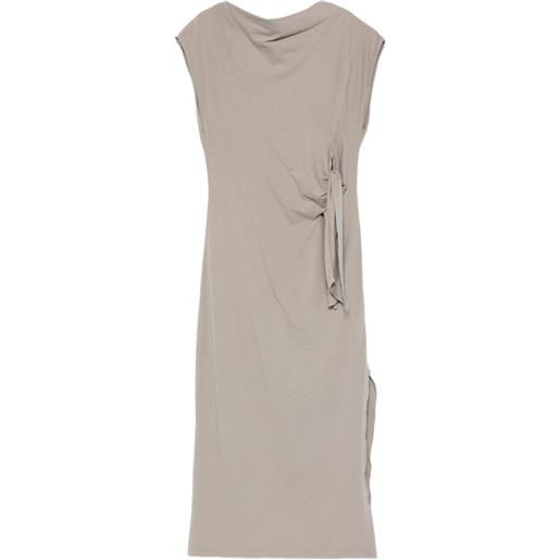 Tela d. Mauritius tie-detail midi dress - grigio