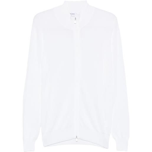 Gran Sasso cardigan in cotone con zip - bianco
