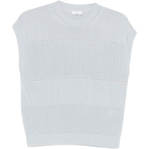 Peserico gilet a coste - blu