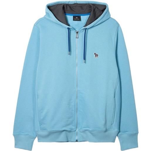 PS Paul Smith felpa con cappuccio e zip - blu