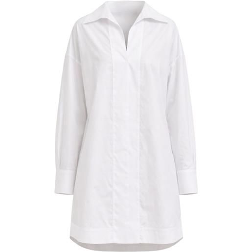DONDUP abito corto con scollo a v - bianco