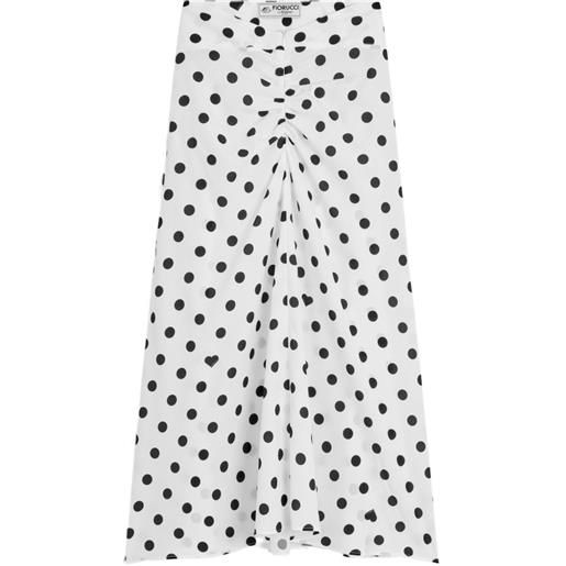Fiorucci gonna midi a pois - bianco