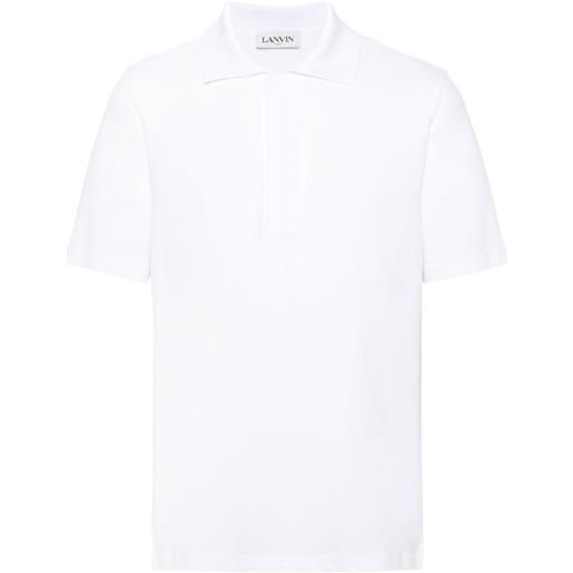 Lanvin polo con ricamo - bianco