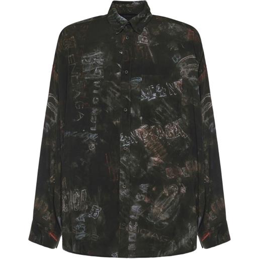 Balenciaga camicia con stampa - nero