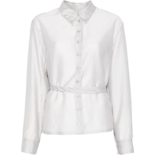 Low Classic blusa semi trasparente - grigio