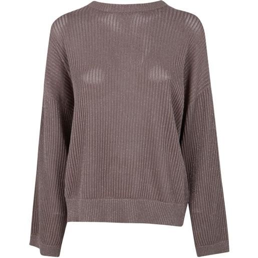 Brunello Cucinelli maglione testurizzato - marrone