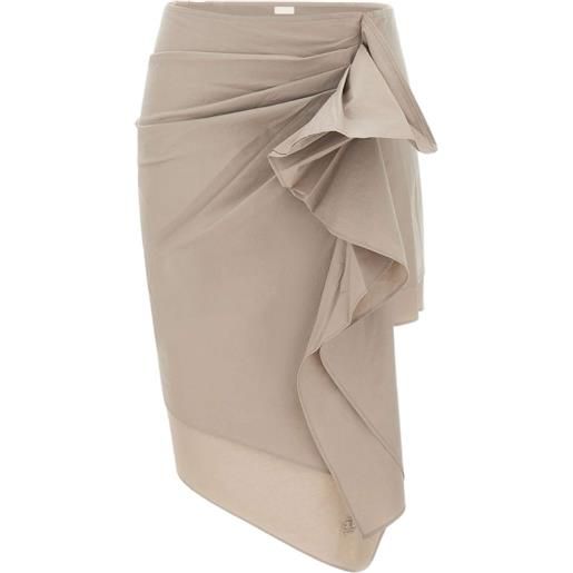 The Garment gonna cyprus asimmetrica drappeggiata - toni neutri