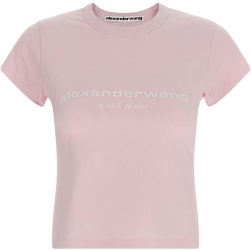 Alexander Wang t-shirt con logo - rosa