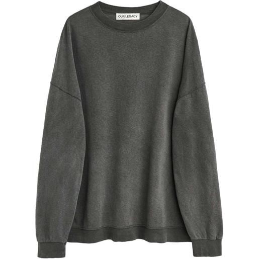 OUR LEGACY felpa slack oversize - grigio