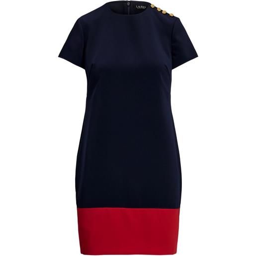 Lauren Ralph Lauren abito corto con design color-block - blu