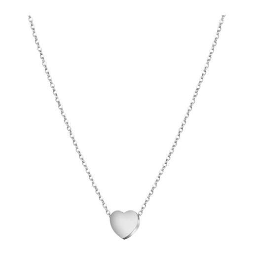 Liebeskind Collana Berlino In Acciaio Inox - Mix Di Catene 58 Cm Con Moschettone, Gioiello Donna