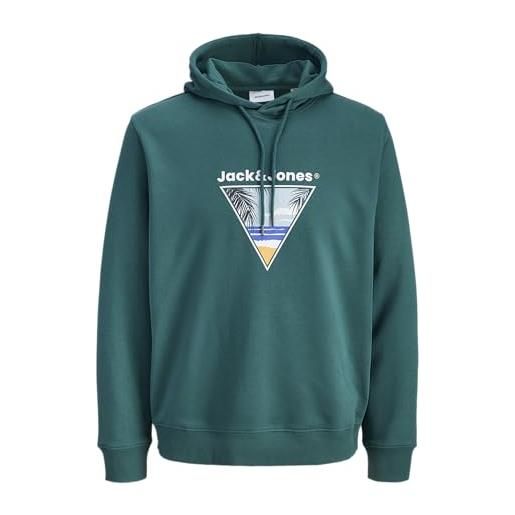JACK & JONES sweat hood jjperry-felpa con cappuccio, blazer blu marine, m uomo