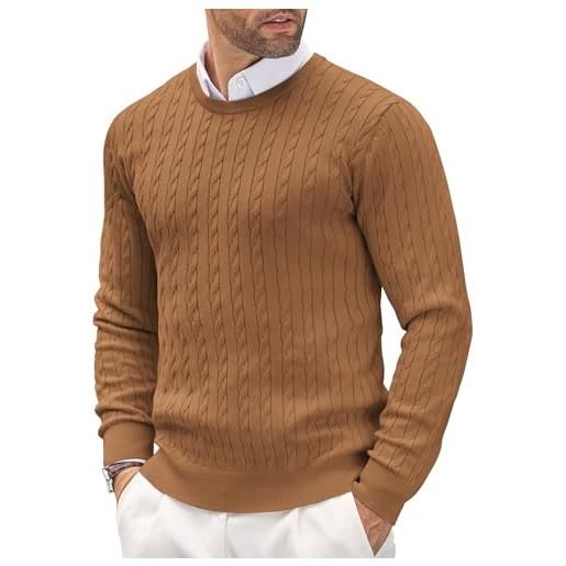 Maglione in maglia a coste con collo rotondo - Blu - Taglie forti