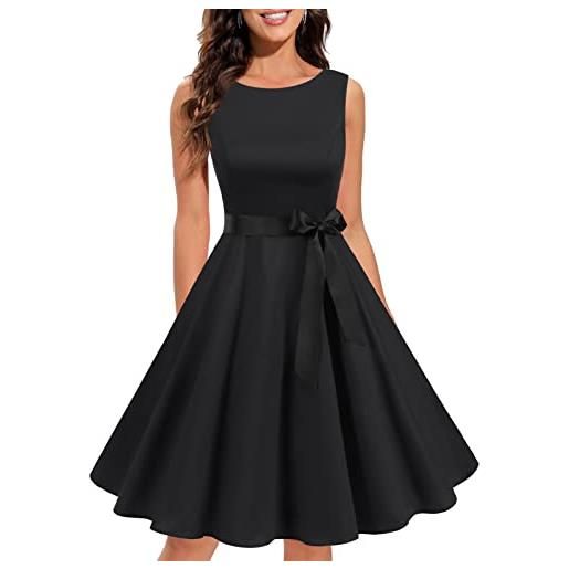 Gardenwed, abito da donna alla audrey hepburn, rockabilly, vintage anni '50, rétro, per cocktail, swing, feste navy xxl