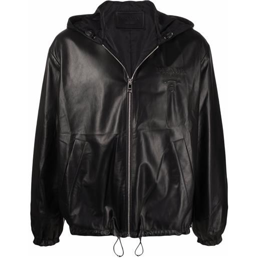 Prada portafoglio con logo - nero