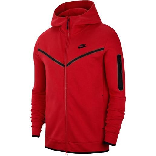 Nike felpa tech con cappuccio - rosso