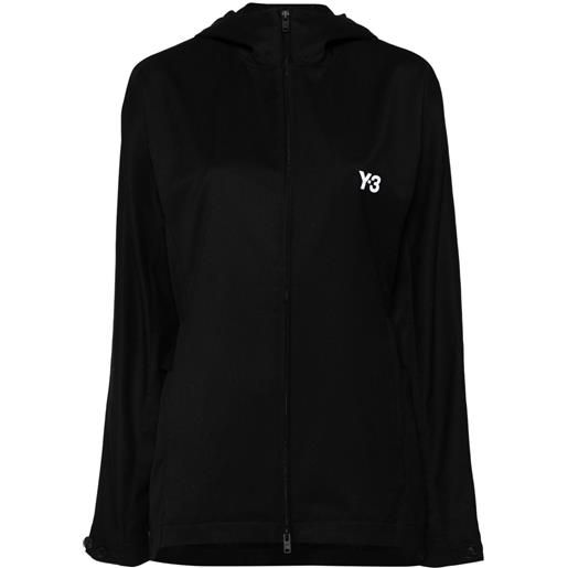 Y-3 giacca con dettaglio a 3 righe - nero