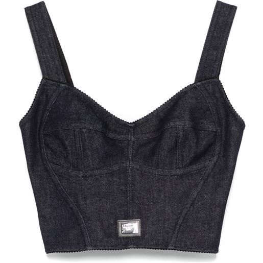 Dolce & Gabbana corsetto denim - blu