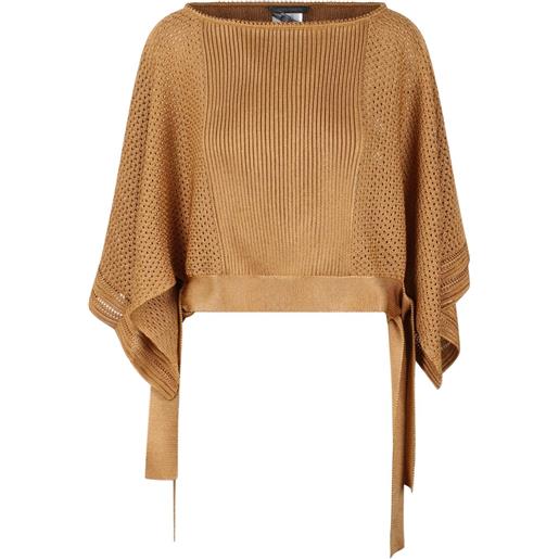 Alberta Ferretti top in maglia - marrone