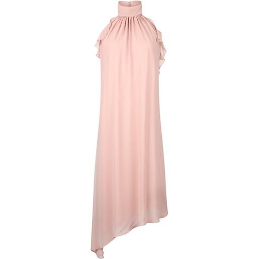 LIU JO abito lungo con ruches - rosa