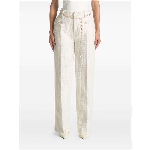 Manière De Voir pantaloni nathalie in tweed con cintura - toni neutri