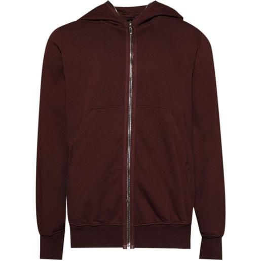 Rick Owens DRKSHDW felpa jumbo con zip e cappuccio - marrone