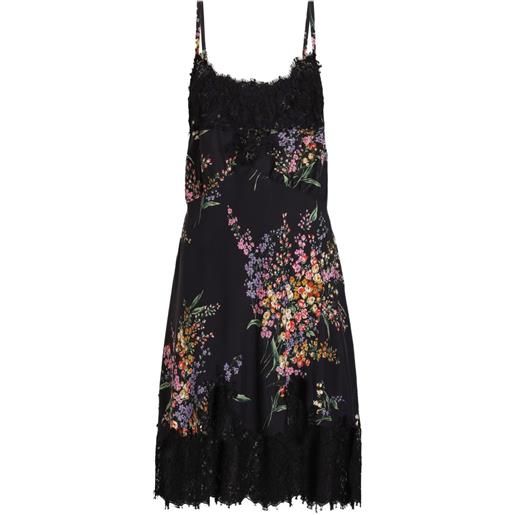 Dolce & Gabbana abito corto a fiori - nero