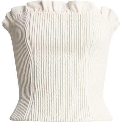 Ralph Lauren Collection bustino fisher con ruches - toni neutri