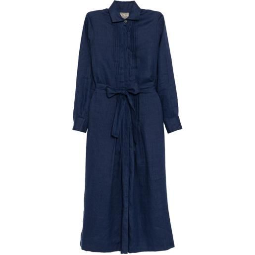 N.Peal chemisier con cintura - blu