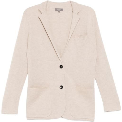 N.Peal blazer monopetto con revers classici - toni neutri