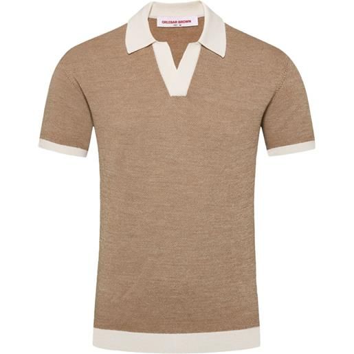 Orlebar Brown t-shirt horton con bordo a contrasto - toni neutri