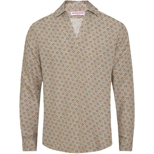 Orlebar Brown t-shirt ridley con scollo a v - toni neutri