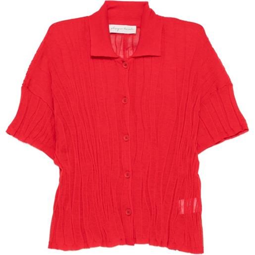 Phisique Du Role cardigan a maniche corte - rosso