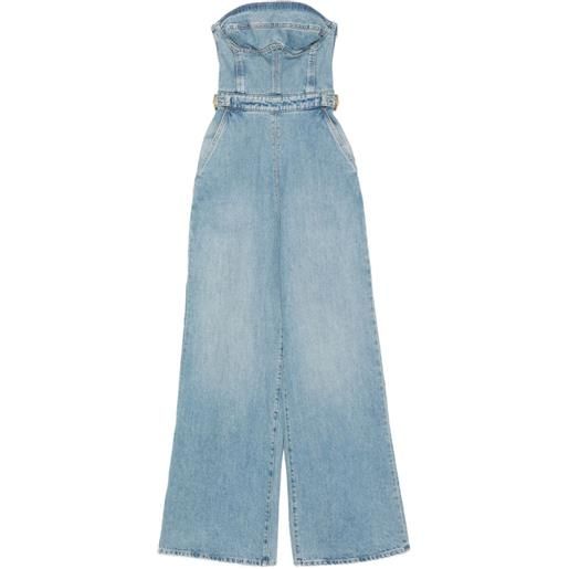 Elisabetta Franchi tuta intera senza spalline - blu