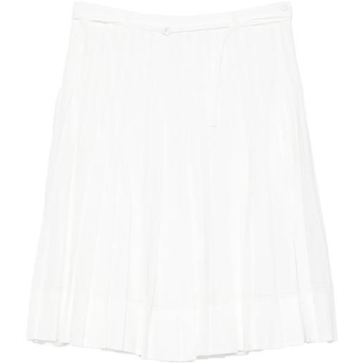 Low Classic gonna midi plissé - bianco