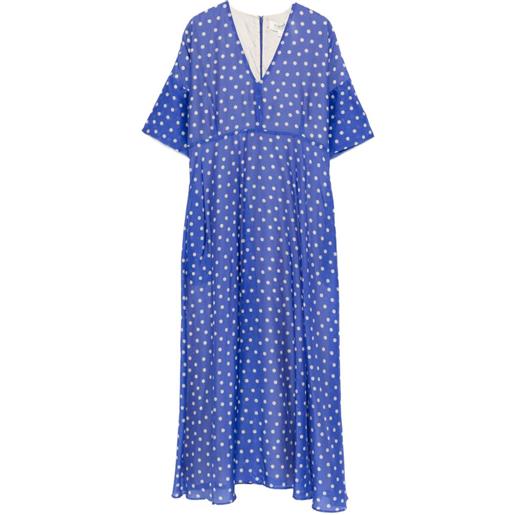 PSOPHIA abito midi con scollo a v - blu