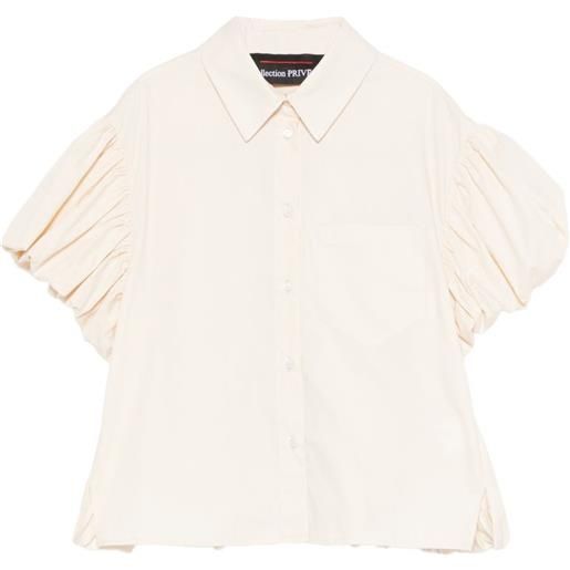 COLLECTION PRIVEE? camicia con ruches - toni neutri