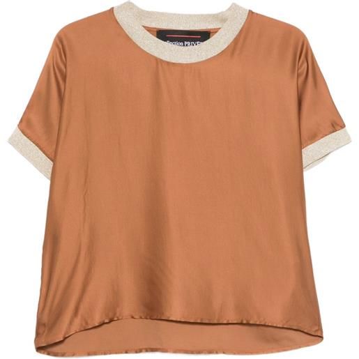 COLLECTION PRIVEE? blusa girocollo - marrone