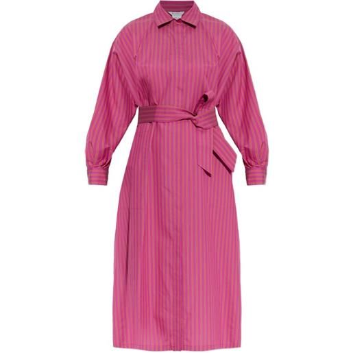 Max Mara abito a righe con cintura - rosa