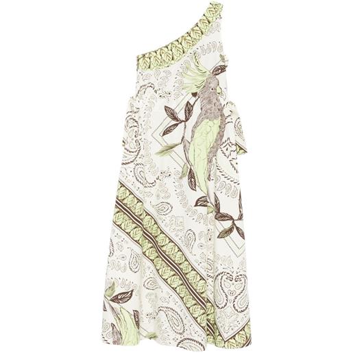 Tory Burch abito midi con stampa - bianco