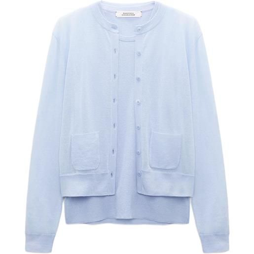 Dorothee Schumacher cardigan con tasca applicata - blu