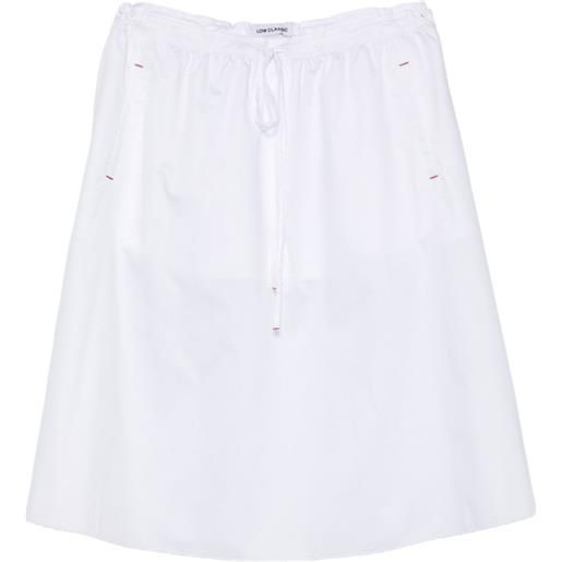Low Classic gonna midi con coulisse - bianco