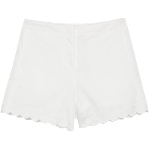 Low Classic shorts con ricamo - bianco