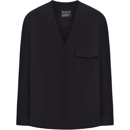 Giorgio Armani giacca con scollo a v - nero